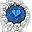 Silver Tone Blue