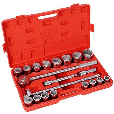 ELEMENT ACE Comprehensive 21-Piece Heavy-Duty Socket Set with Ratchet and Extensions