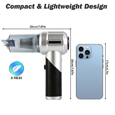 Cordless 20000PA Vacuum Cleaner with Air Duster & Brushless Motor