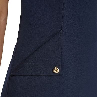 Women's Andrew Marc 2-Pocket Crepe Shift Dress