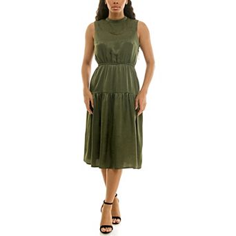 Women's Nina Leonard Sleeveless Dress with Back Bow