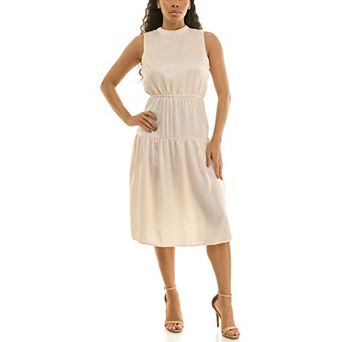 Women's Nina Leonard Sleeveless Dress with Back Bow
