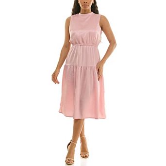 Women's Nina Leonard Sleeveless Dress with Back Bow