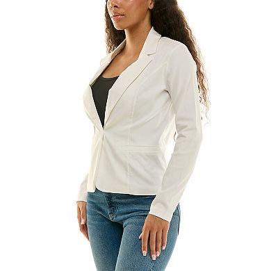 Women's Nina Leonard Long Sleeve Cropped Blazer