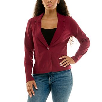Women's Nina Leonard Long Sleeve Cropped Blazer