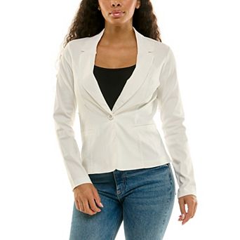 Women's Nina Leonard Long Sleeve Cropped Blazer