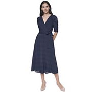 midi fall dresses for women  Autumn Bloom Black Floral Viscose Dress it boasts a twisted front bodice Evita Midi Dress-Cleobella XS /