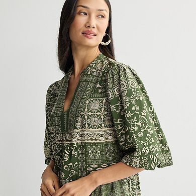 Women's Robbie Bee Puff Sleeve Tiered Dress