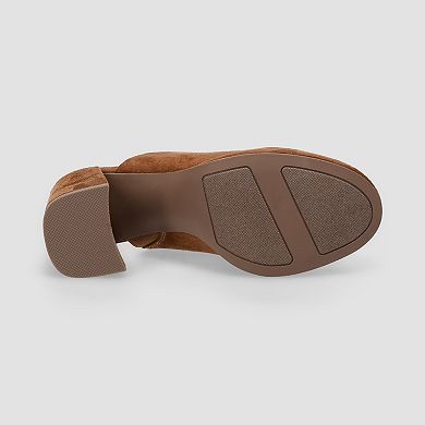 LC Lauren Conrad Miiel Women's Round Toe Block Heel Mules