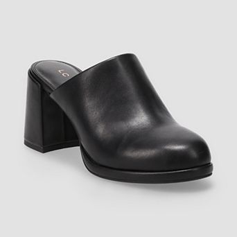 LC Lauren Conrad Miiel Women's Round Toe Block Heel Mules