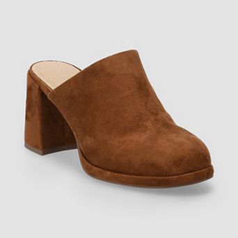 LC Lauren Conrad Miiel Women's Round Toe Block Heel Mules
