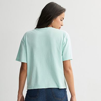 Juniors' SO® Short Sleeve Skimmer Graphic Tee