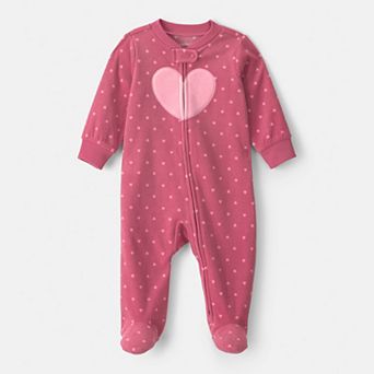 Baby Girl Carter's Fleece 2-Way Zip Sleep & Play Pajamas