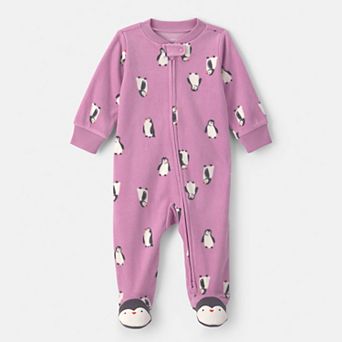 Baby Girl Carter's Fleece 2-Way Zip Sleep & Play Pajamas