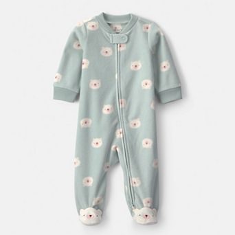 Baby Girl Carter's Fleece 2-Way Zip Sleep & Play Pajamas