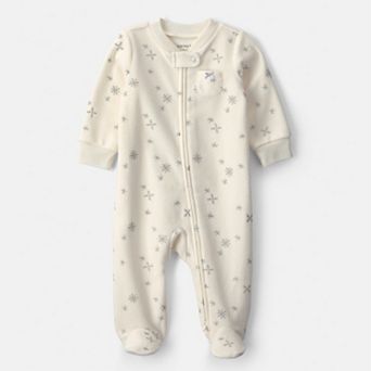 Baby Girl Carter's Fleece 2-Way Zip Sleep & Play Pajamas