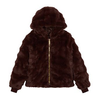Girls 8-16 Modern Supply by Sanctuary Crop Bubble Faux Fur Jacket