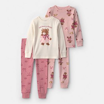 Baby & Toddler Girls Carter's 4 pc Pajama Top & Pajama Bottoms Set
