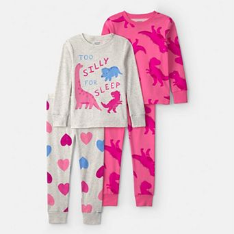 Baby & Toddler Girls Carter's 4 pc Pajama Top & Pajama Bottoms Set