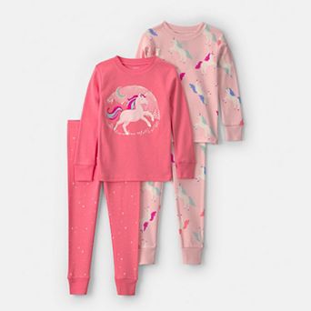 Baby & Toddler Girls Carter's 4 pc Pajama Top & Pajama Bottoms Set