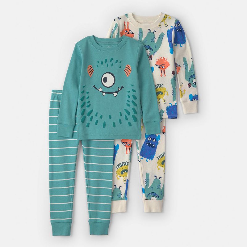 Baby & Toddler Boys Carter's 4-Piece Pajama Top & Pajama Bottoms Set, Toddler Boy's, 
