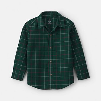 Toddler Boys Carter's Plaid Long-Sleeve Flannel Shirt