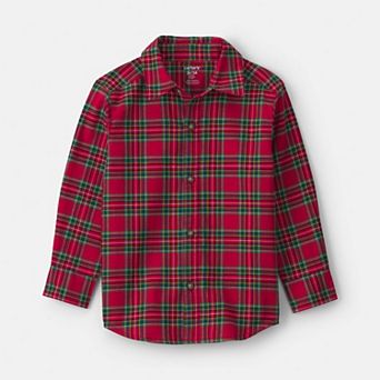 Toddler Boys Carter's Plaid Long-Sleeve Button-Down Shirt