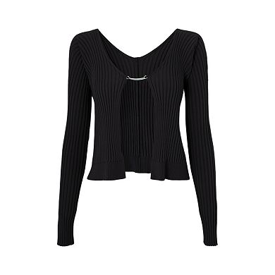 Women's Cropped Cardigans Sweaters Open Front Long Sleeve Bolero Shrugs for Dresses