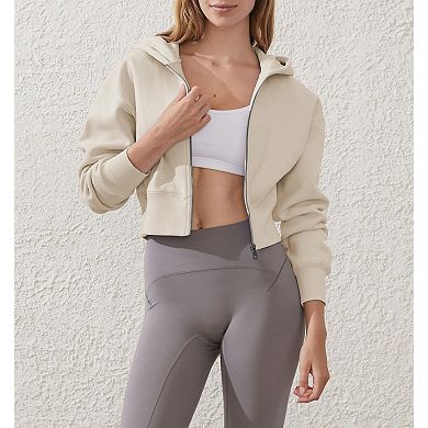 Women's Oversized Zip Up Hoodie Trendy Jacket Loose Fall Tops