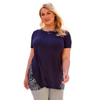 Avenue Women's Plus Size Scoop Neck Tunic