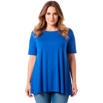 Avenue Women's Plus Size Boatneck Swing Tunic