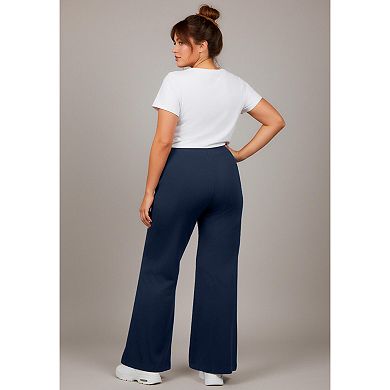 Avenue Women's Plus Size Ponte Wide Leg Pant