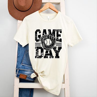 Baseball Game Day Glove - Women's Short Sleeve Graphic T-Shirt