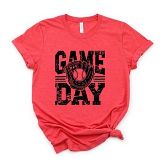 Baseball Game Day Glove - Women's Short Sleeve Graphic T-Shirt