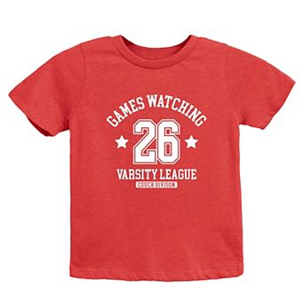 Games Watching Varsity League - Youth Short Sleeve Graphic T-Shirt