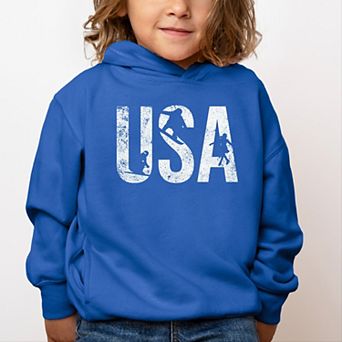 USA Winter Sports Distressed - Toddler Hoodie