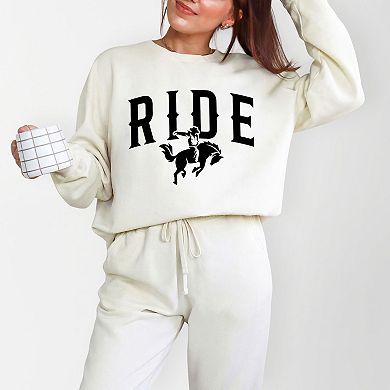 Ride Cowboy Arched - Women's Lightweight Garment Dyed Sweatshirt