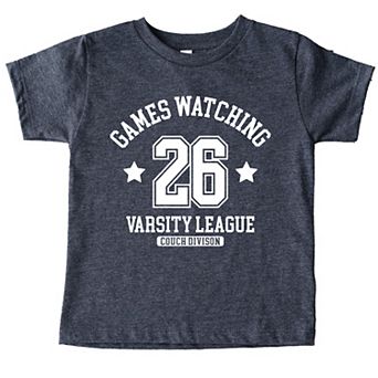 Games Watching Varsity League - Toddler Short Sleeve Graphic T-Shirt