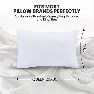 2-Pack Queen Size Microfiber Pillowcases, Fade & Shrink Resistant