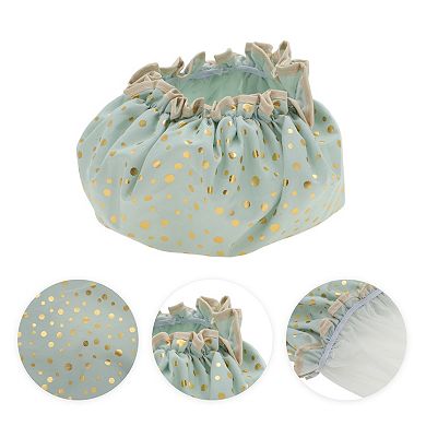 3 Pcs Reusable Dots Double Layer Shower Cap for Shower