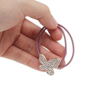 Fashion Rhinestone Hair Elastic Band for Home 5 Pcs