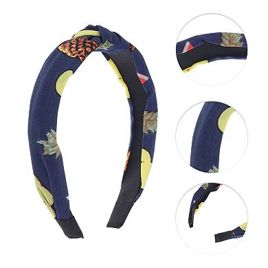 Grace Fruit Pattern Wide Cross Knot Headbands for Women 1 Pc