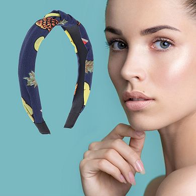 Grace Fruit Pattern Wide Cross Knot Headbands for Women 1 Pc
