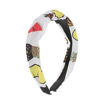 Grace Fruit Pattern Wide Cross Knot Headbands for Women 1 pc
