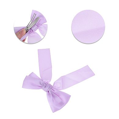 Solid Bow Ribbon Duckbill Hair Clips for Home 1 Pc