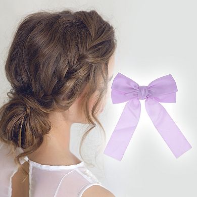 Solid Bow Ribbon Duckbill Hair Clips for Home 1 Pc