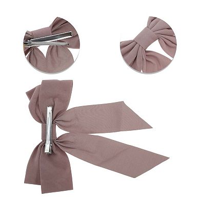 Elegant Velour Bow Headpiece Hair Clips 1 Pc