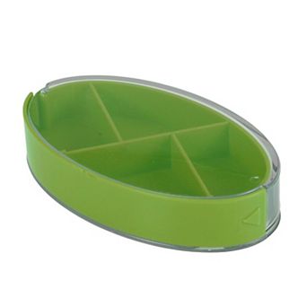 Durable 4 Grids Rotating Lid Pill Case for Travel 1 pc