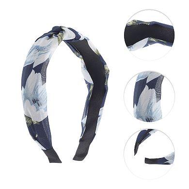 Fashion Hosta Flower Pattern Headbands for Women 1 Pc