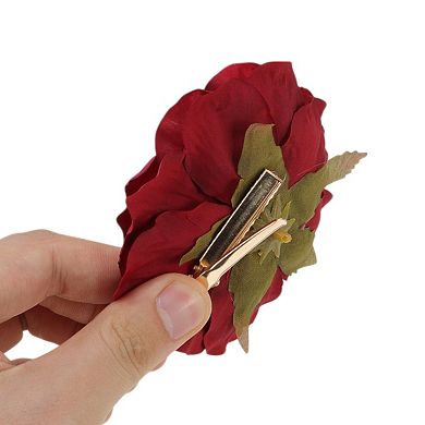 Artificial Flower Peony Hair Clip 2 Pcs
